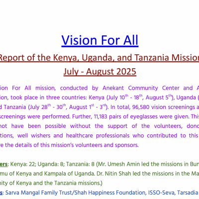 2025 East Africa Mission Report